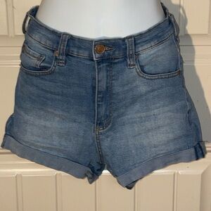 Garage Denim Light Blue Women's High Rise Shorts